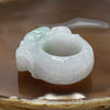 Type A Semi Icy Green Jade Jadeite Double Pixiu Ruyi - 35.39g US 11.75 HK 26.5 Inner Diameter 21.6mm Thickness 17.0 by 12.0mm - Huangs Jadeite and Jewelry Pte Ltd