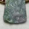 Type A Lavender & Green Guan Yin & Dragon Jade Jadeite 111.73g 78.5 by 47.7 by 12.6mm - Huangs Jadeite and Jewelry Pte Ltd