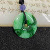 Type A Spicy Green Ping An Kou Jade Jadeite Pendant 7.01g 27.6 by 27.6 by 4.1mm - Huangs Jadeite and Jewelry Pte Ltd