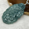 Type A RARE INTENSE Blue Jade Jadeite Phoenix Pendant 51.58g 66.4 by 45.7 by 9.9 mm Inner Diameter 53.4mm - Huangs Jadeite and Jewelry Pte Ltd