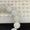 Type A Icy Faint Green Jade Jadeite Beads Bracelet - 66.66g 13.7mm/bead 15 beads - Huangs Jadeite and Jewelry Pte Ltd