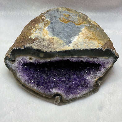 Natural Amethyst Crystal Cave 笑口常开 - 893.6g 143.4 by 151.5 by 21.9mm - Huangs Jadeite and Jewelry Pte Ltd