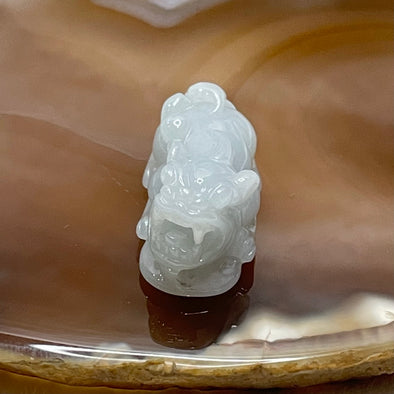 Type A Faint Green Jade Jadeite Pixiu Charm - 9.35g 30.4 by 15.0 by 13.4mm - Huangs Jadeite and Jewelry Pte Ltd