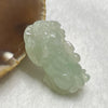 Type A Faint Green Jade Jadeite Pixiu Charm - 11.69g 31.7 by 14.9 by 13.3mm - Huangs Jadeite and Jewelry Pte Ltd