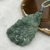 Grand Master Certified Type A Semi Icy Green Piao Hua Jade Jadeite Dragon Pendant 56.71g 66.5 by 46.2 by 15.1 mm - Huangs Jadeite and Jewelry Pte Ltd