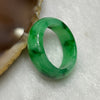 Type A Spicy Green Jade Jadeite Ring 4.28g US7.25 HK16 Thickness 6.8 by 7.7mm Inner Diameter 17.6mm - Huangs Jadeite and Jewelry Pte Ltd