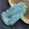 Type A Blueish Green Guan Yin Jade Jadeite Pendant - 34.89g 63.8 by 36.4 by 8.2mm - Huangs Jadeite and Jewelry Pte Ltd