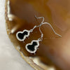 Type A Black Jade Jadeite Hulu pair of earrings 2g 13.9 by 9.5 by 2.0mm - Huangs Jadeite and Jewelry Pte Ltd