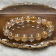 Natural Copper Rutilated Quartz 銅髮晶 33.14g 11.3mm/bead 19 beads - Huangs Jadeite and Jewelry Pte Ltd