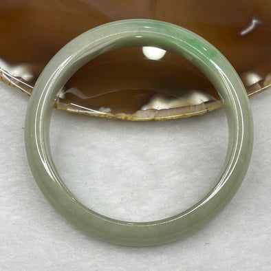 Type A Green Jadeite Bangle 48.32g inner diameter 57.9mm 12.5 by 7.1mm - Huangs Jadeite and Jewelry Pte Ltd