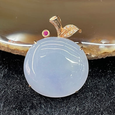 Type A Burmese Jade Jadeite Lavender Apple set in 18k rose gold - 8.43g 21.4 by 23.1 by 7.7mm - Huangs Jadeite and Jewelry Pte Ltd