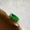 Type A Spicy Green Jade Jadeite Flat Ring 2.8g US4.5 HK9.5 Inner Diameter 15.4mm Thickness 7.0 by 2.4mm - Huangs Jadeite and Jewelry Pte Ltd