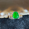 Type A Burmese Jade Jadeite 18k gold Ring - 2.63g jade 8.8 by 8.0 by 1.5mm inner diameter 16.9mm US6.5 HK14.5 - Huangs Jadeite and Jewelry Pte Ltd