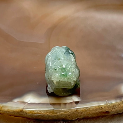 Type A Green Piao Hua Jade Jadeite Pixiu Charm - 5.08g 22.4 by 12.4 by 11.6mm - Huangs Jadeite and Jewelry Pte Ltd