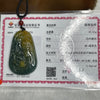 Type A Blueish Green & Yellow Guan Gong Jade Jadeite 26.16g 54.0 by 34.1 by 8.2mm - Huangs Jadeite and Jewelry Pte Ltd