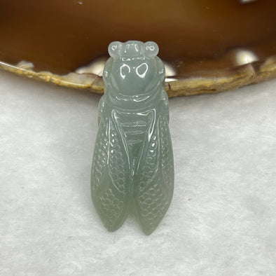 Type A Green Cicada Pendant - 12.21g 41.2 by 18.1 by 11.2 mm - Huangs Jadeite and Jewelry Pte Ltd