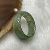 Type A Semi Icy Green Piao Hua Jade Jadeite Ring - 4.62g US 8 HK 18 Thickness 7.3 by 3.5mm Inner Diameter 18.3mm - Huangs Jadeite and Jewelry Pte Ltd