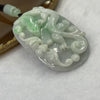 Type A Lavender and Green Pixiu, Bat and Hulu Jade Jadeite Pendant 51.26g 58.1 by 35.6 by 14.5mm - Huangs Jadeite and Jewelry Pte Ltd