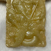 Type A Yellow Jade Jadeite Guan Gong Pendant - 20.86g 58.5 by 38.5 by 4.5mm - Huangs Jadeite and Jewelry Pte Ltd