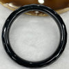 Type A Black Faceted Jadeite Bangle 39.7g inner diameter 58.2mm 8.7 by 8.5mm - Huangs Jadeite and Jewelry Pte Ltd