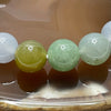 Type A Faint Lavender, Green & Yellow Jade Jadeite Beads Bracelet - 28.74g 10.0mm/bead 19 beads - Huangs Jadeite and Jewelry Pte Ltd