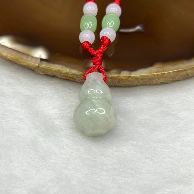 Type A Green Jade Jadeite Hulu Necklace 8.95g 20.4 by 14.3 by 14.3 mm - Huangs Jadeite and Jewelry Pte Ltd