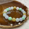 Type A High Quality Semi Icy Mixed Colour Jade Jadeite Bracelet 32.26g 10.0mm/bead 19 beads - Huangs Jadeite and Jewelry Pte Ltd