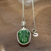 Type A Green Omphacite Jade Jadeite Leaf - 2.76g 30.3 by 15.0 by 5.2mm - Huangs Jadeite and Jewelry Pte Ltd