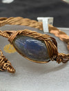 Labradorite & Herkimer Quartz copper Bracelet 26.84g - Huangs Jadeite and Jewelry Pte Ltd