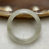Type A Light Green with Grey patches Jade Jadeite Ring 3.40g US8 HK17.5 Thickness 6.5 by 3.1mm Inner Diameter 18.1mm - Huangs Jadeite and Jewelry Pte Ltd