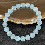 Natural Aquamarine 海蓝宝 Bracelet - 19.70g 8.6mm/bead 22 beads - Huangs Jadeite and Jewelry Pte Ltd
