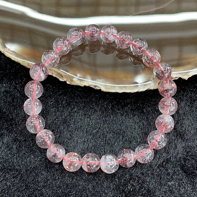 Natural Strawberry Quartz 草莓晶 Crystal - 24 beads 15.1g 7.8mm/bead - Huangs Jadeite and Jewelry Pte Ltd