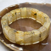 Natural Golden Rutilated Quartz Bracelet 手牌 - 72.29g 18.8 by 13.3 by 8.4mm/piece 19 pieces - Huangs Jadeite and Jewelry Pte Ltd