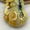 Type A Yellow and Green Hulu and Pixiu Jade Jadeite Pendant 86.40g 69.8 by 38.9 by 19.6 mm - Huangs Jadeite and Jewelry Pte Ltd