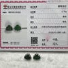 Type A Full Green Jade Jadeite Milo Buddha Earrings 18k White Gold Studs 2.53g 10.7 by 12.9 by 4.5mm - Huangs Jadeite and Jewelry Pte Ltd