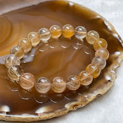 Natural Copper Rutilated Quartz 銅髮晶 33.14g 11.3mm/bead 19 beads - Huangs Jadeite and Jewelry Pte Ltd