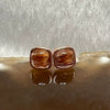 Natural Copper Rutilated Quartz 铜发晶 925 Silver Earrings 0.99g 7.2 by 7.2 by 3.6mm - Huangs Jadeite and Jewelry Pte Ltd