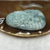 Type A Blueish Green and Lavender Jadeite Dragon Pendant 96.85g 73.0 by 51.0 by 15.8mm Feng Shui SG - Huangs Jadeite and Jewelry Pte Ltd