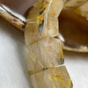 Natural Golden Rutilated Quartz Bracelet 手牌 - 69.26g 18.9 by 13.7 by 8.2mm/piece 18 pieces - Huangs Jadeite and Jewelry Pte Ltd