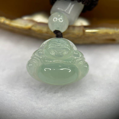 Type A Icy Light Green Milo Buddha Jade Jadeite Pendant - 2.95g 15.3 by 19.6 by 6.5mm - Huangs Jadeite and Jewelry Pte Ltd