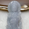 Type A Faint Lavender Jade Jadeite Guan Yin Pendant - 25.3g 59.6 by 22.5 by 13.0mm - Huangs Jadeite and Jewelry Pte Ltd