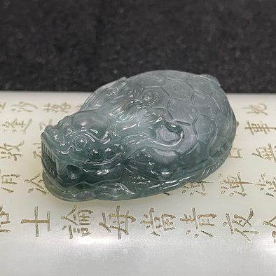 Type A Blueish Green Dragon Tortoise Jade Jadeite - 39.8g 47.8 by 31.8 by 15.3mm - Huangs Jadeite and Jewelry Pte Ltd