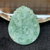 Type A Burmese Apple Green Jade Jadeite Dragon Phoenix Pendant - 36.62g 51.4 by 41.6 by 5.1mm each - Huangs Jadeite and Jewelry Pte Ltd