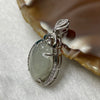 Type A Jade Jadeite Peach 925 Silver Pendant - 2.40g 28.3 by 15.3 by 6.2mm - Huangs Jadeite and Jewelry Pte Ltd