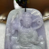 Type A Goddess Jiu Tian Xuan Nü 九天玄女 Lavender Jade Jadeite 61.17g 62.2 by 44.5 by 9.5mm - Huangs Jadeite and Jewelry Pte Ltd