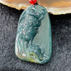 Type A Blueish Green Jade Jadeite Guan Gong - 16.97g 41.7 by 28.7 by 9.7mm - Huangs Jadeite and Jewelry Pte Ltd
