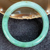 Type A Semi ICY Green Piao Hua Jadeite Bangle 53.95g Inner Diameter 57.1mm Thickness 12.6 by 8.1mm - Huangs Jadeite and Jewelry Pte Ltd