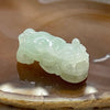 Type A Faint Green Jade Jadeite Pixiu Charm - 11.69g 31.7 by 14.9 by 13.3mm - Huangs Jadeite and Jewelry Pte Ltd