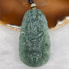 Grand Master Certified Type A Semi Icy Blueish Green Jade Jadeite Guan Yin with 9 Dragons Pendant 53.82g 73.0 by 39.0 by 10.0 mm - Huangs Jadeite and Jewelry Pte Ltd