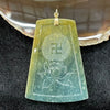 Type A Burmese Jade Jadeite Di Zang Buddha with 22k gold hook - 54.16g 67.2 by 50.3 by 8.5mm - Huangs Jadeite and Jewelry Pte Ltd